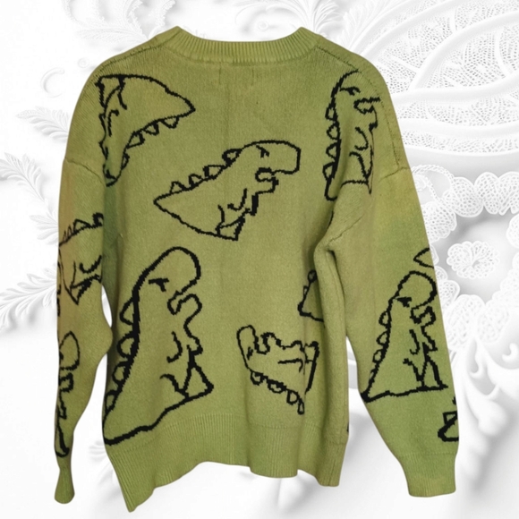 NWOT Aelfric Eden Green Dinosaur Sweater - Picture 6 of 7